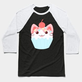 Cupcake Cat Baseball T-Shirt